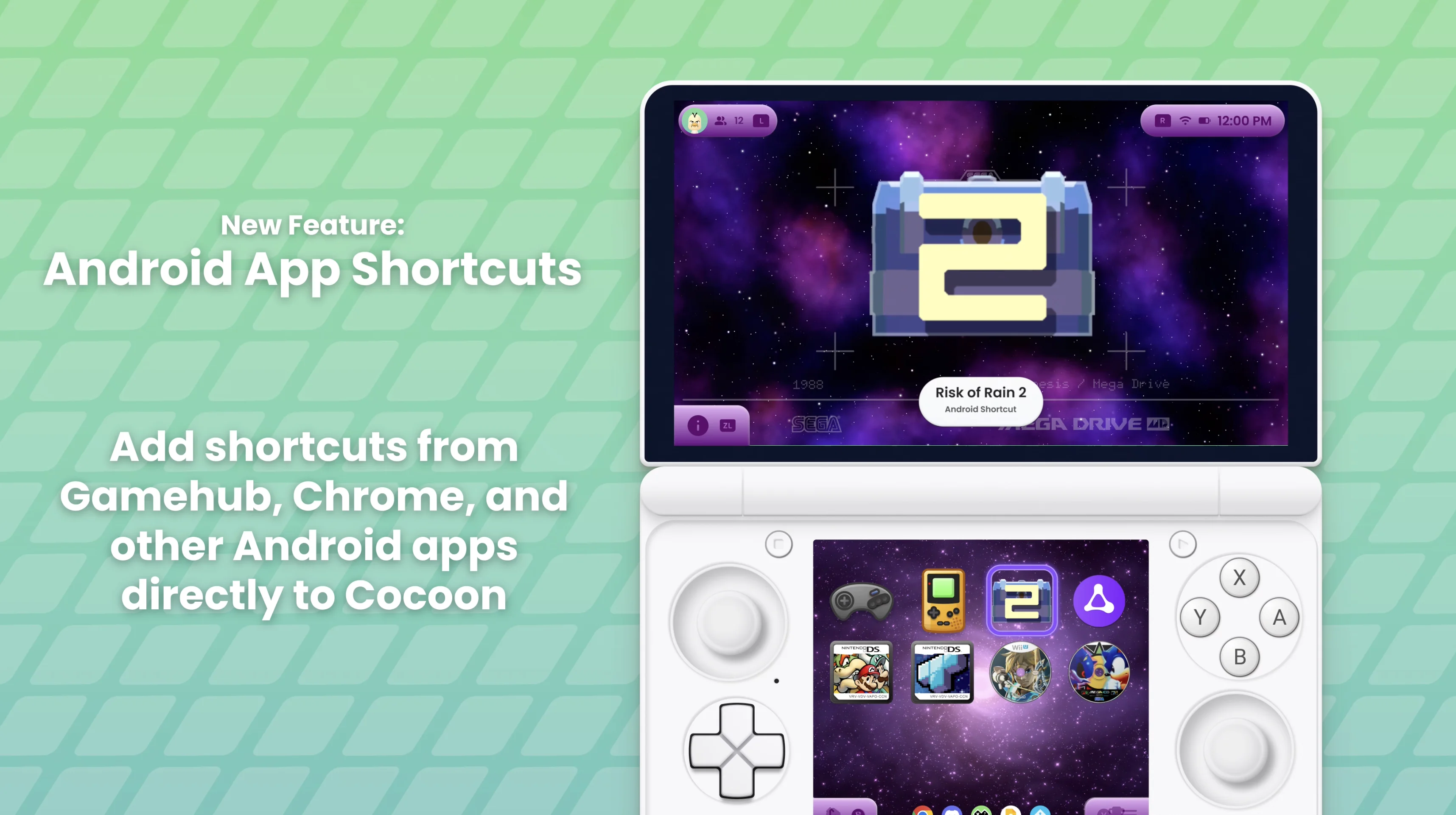 App shortcuts in Cocoon