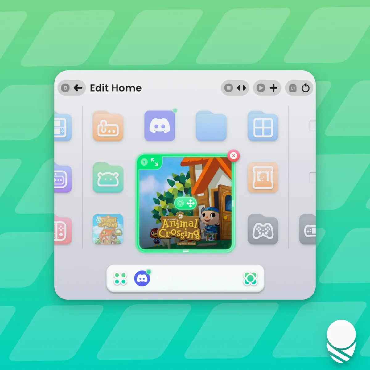 Edit Grid's cursor with resize handles, remove and hero pan buttons
