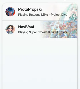 Discord friends panel