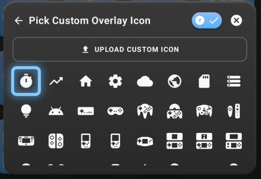 A folder edit screen with icon picker 