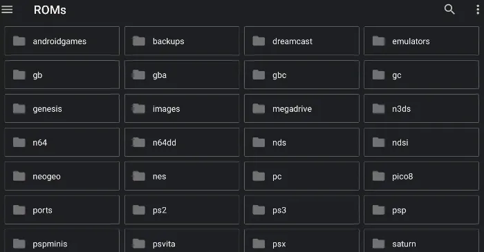 ROM folder structure
